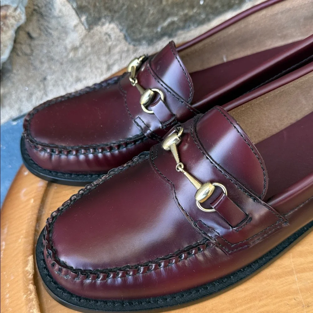 NEW Brooks Brothers Horsebit Loafers Burgundy Leather Size 8